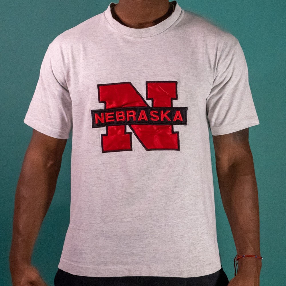 Grey+Red Vintage Nebraska Tee